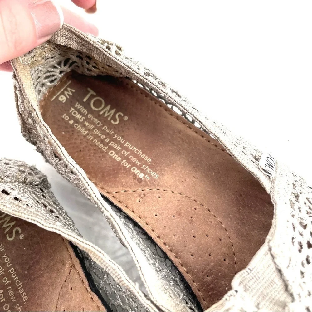 TOMS Alpargata 3.0 Moroccan Casual Femenine Crochet Slip On Flat Loafer Sneaker